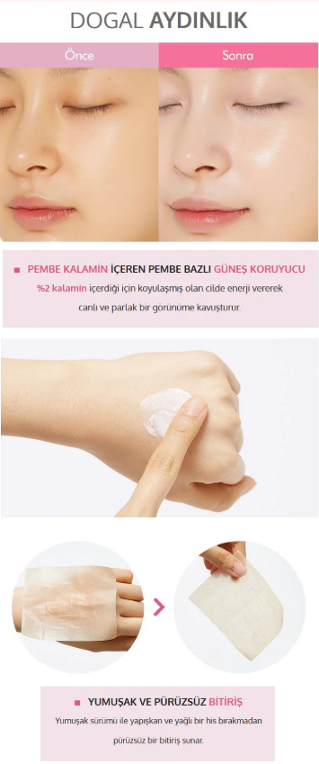Ton Eşitleyici Aydınlatıcı Güneş Kremi 50ml A'PIEU Power Block Tone Up Base Pink SPF50+/PA++++