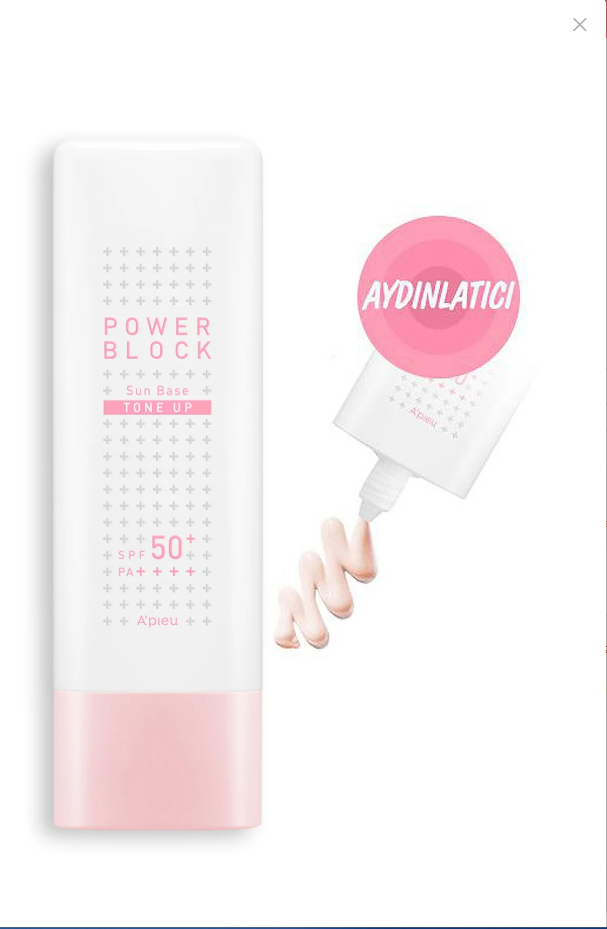 Ton Eşitleyici Aydınlatıcı Güneş Kremi 50ml A'PIEU Power Block Tone Up Base Pink SPF50+/PA++++